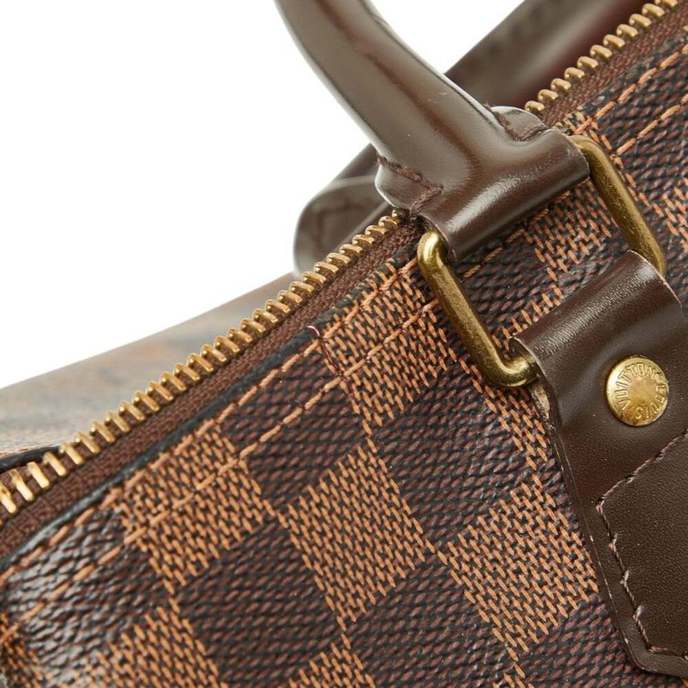 LOUIS VUITTON Authentic Brown Damier Leather Speedy 30 Boston Bag - Picture 9 of 12